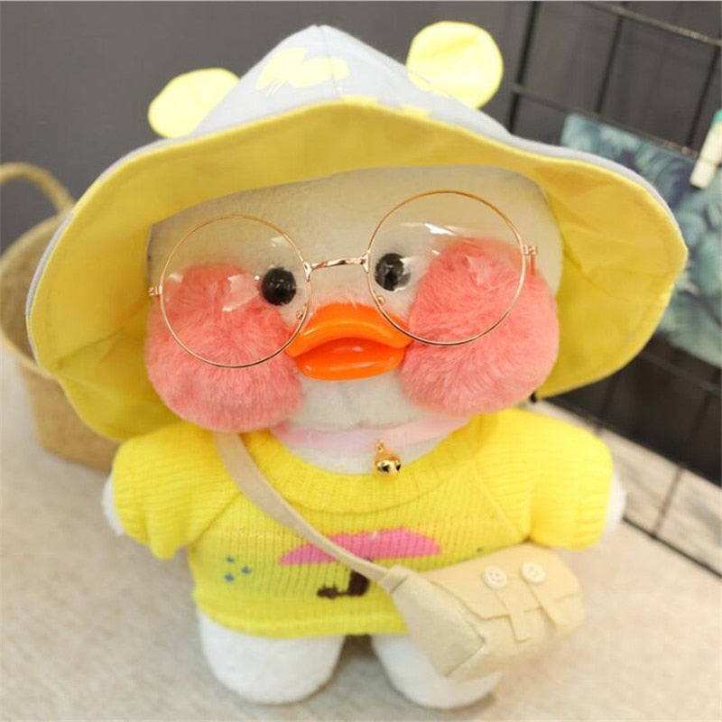 Kawaii Cartoon LaLafanfan 30cm Cafe Duck Plush Toy Stuffed Soft Kawaii Duck Doll Animal Pillow Birthday Gift for Kids Children 0 DailyAlertDeals   