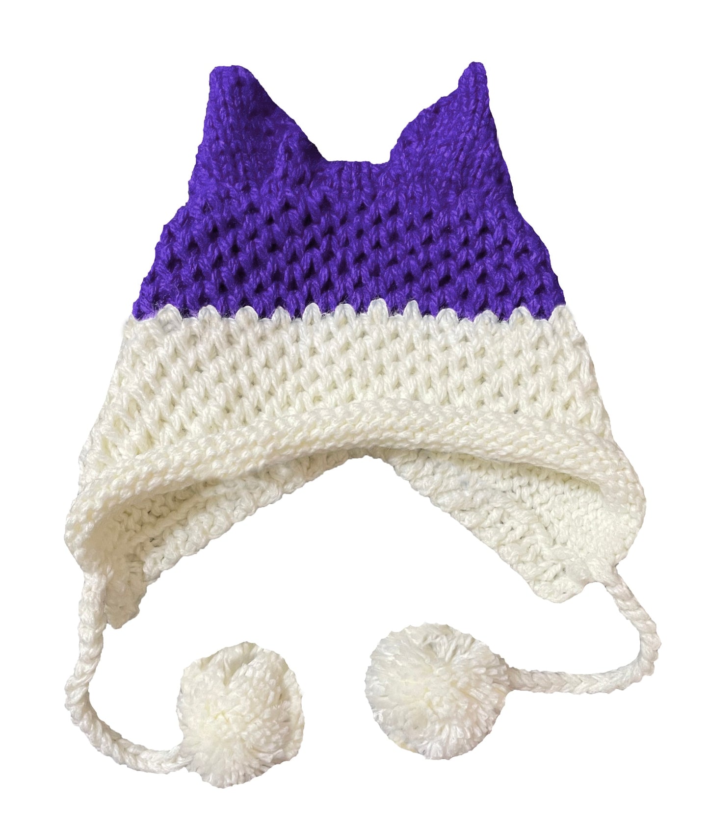 BomHCS Cute Fox Ears Beanie Winter Warm 100% Handmade Knit Hat 0 DailyAlertDeals