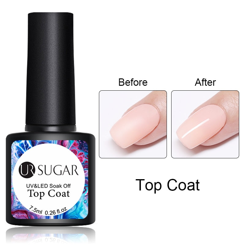 UR SUGAR Fluorescent Gel Nail Polish Neon Yellow Green Blue Color Gel Soak Off UV Nail Gel Varnish For Nail Art Top Coat Neon Fluorescent Gel Nail Polish DailyAlertDeals Top Coat  