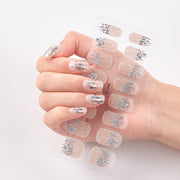 16 Tips/Sheet Glitter Series Shiny Manicure Decoracion Designed Nail Art Stickers 2020 Nail Decoration Nail Wraps Shiny Decal stickers for nails DailyAlertDeals   