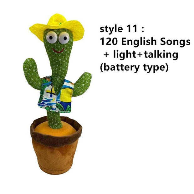Lovely Talking Toy Dancing Cactus Toy Singing Talking & Repeating Toy Kawaii Cactus Toys for Children singing toys for children DailyAlertDeals Style 11  