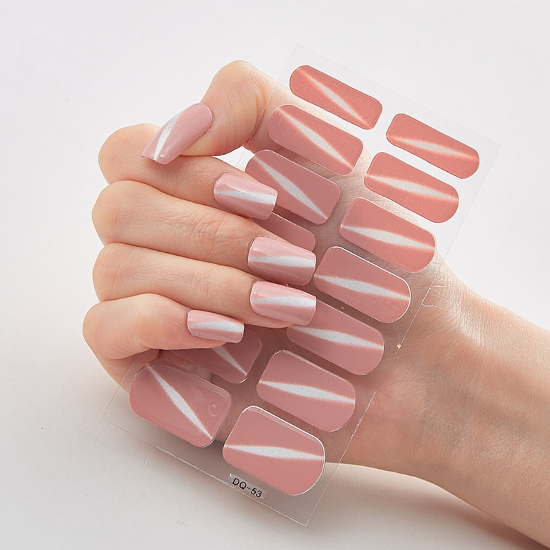 Three Sorts 0f Nail Stickers Full Cover Nail Stickers Novidades Nail Strips Self Adhesive Nail Sticker Nails Sticker Designer Nail Stickers DailyAlertDeals DQ-53  