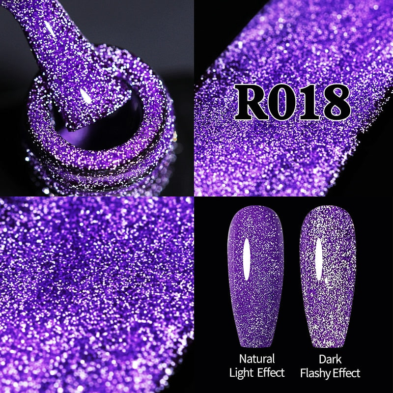 UR SUGAR Sparkling Gel Nail Polish Reflective Glitter Nail Gel Semi Permanent Nail Art Varnish For Manicures Need Base Top Coat 0 DailyAlertDeals Flashy Fluorescent18  