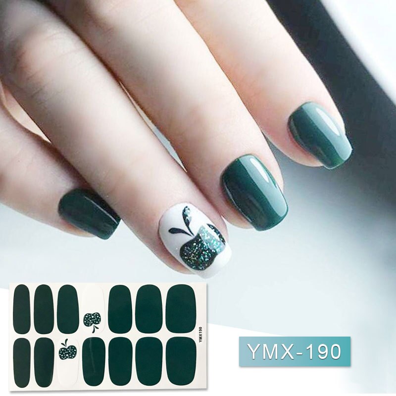 14tips/sheet Hot Colors Series Classic Collection Manicure Nail Polish Strips Nail Wraps,Full Nail Sheet DIY nail art decoration nail decal stickers DailyAlertDeals YMX190  