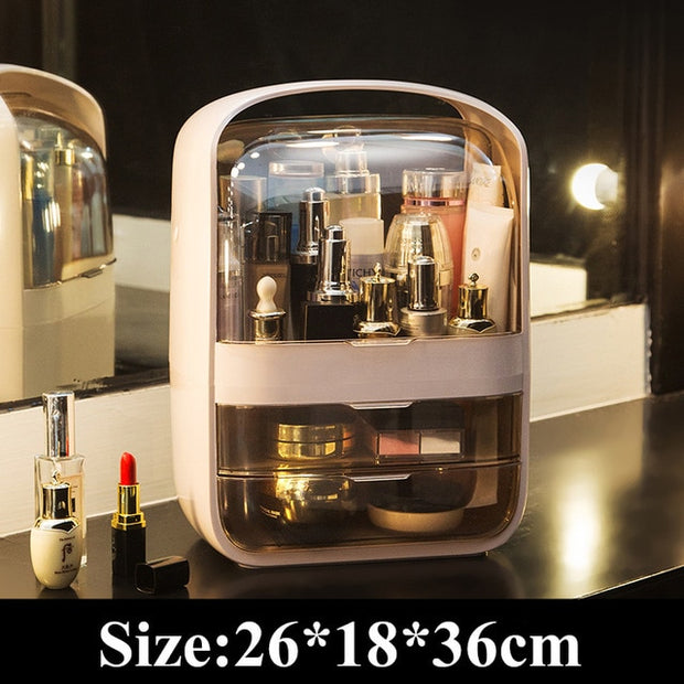 Fashion Big Capacity Cosmetic Storage Box Waterproof Dustproof Bathroom Desktop Beauty Makeup Organizer Skin Care Storage Drawer 0 DailyAlertDeals 14  