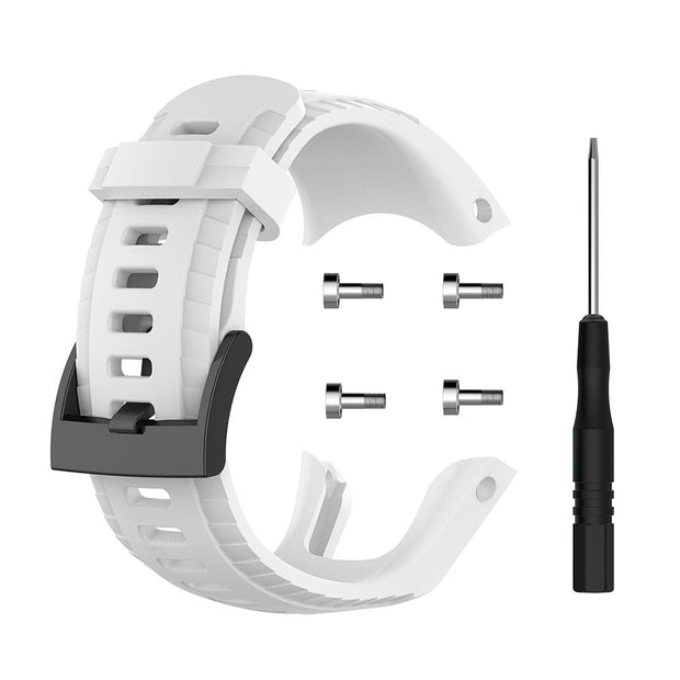Soft Sport Silicone Watch Band Wrist Strap Belt Simplicity Moderate Softness Wearing Comfort for Suunto 5 Watchband Bracelet 0 DailyAlertDeals White China 