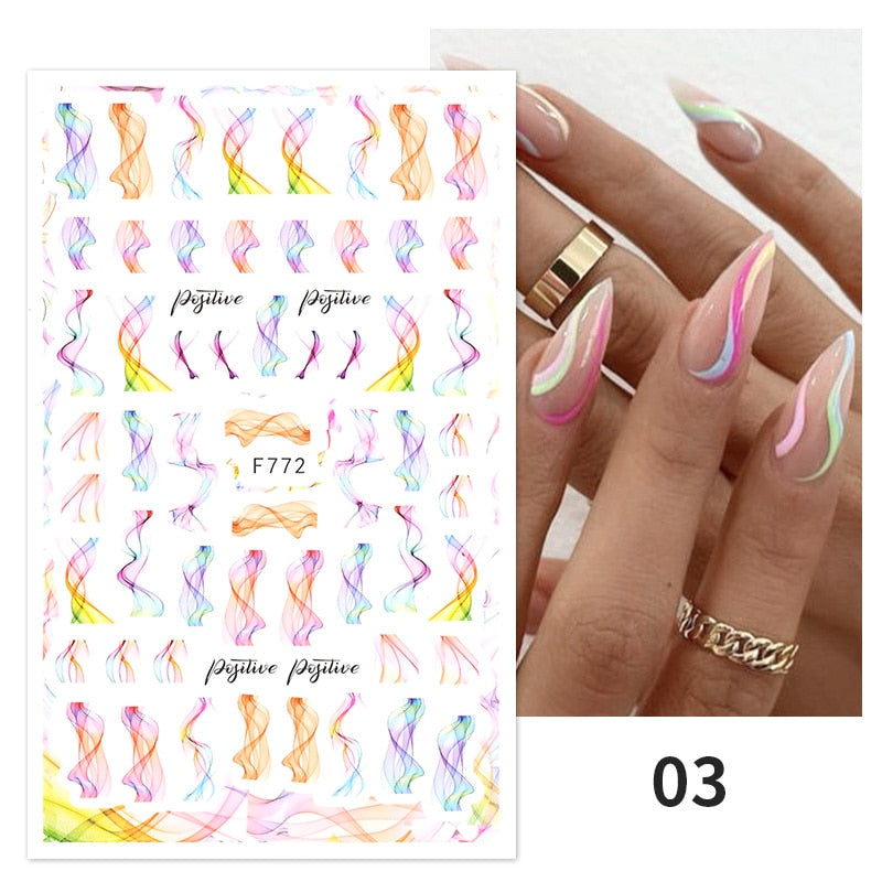 NEW Gold Nail Art 3D Decals Decoration Flower Leaves Nail Art Sticker DIY Manicure Transfer Decal Nail Stickers DailyAlertDeals 25  