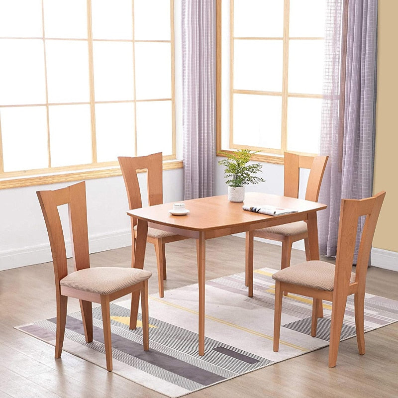 Spandex Jacquard Chair Cushion Cover Dining Room Upholstered Cushion Solid Chair Seat Cover Without Backrest Furniture Protector high chair covers DailyAlertDeals   