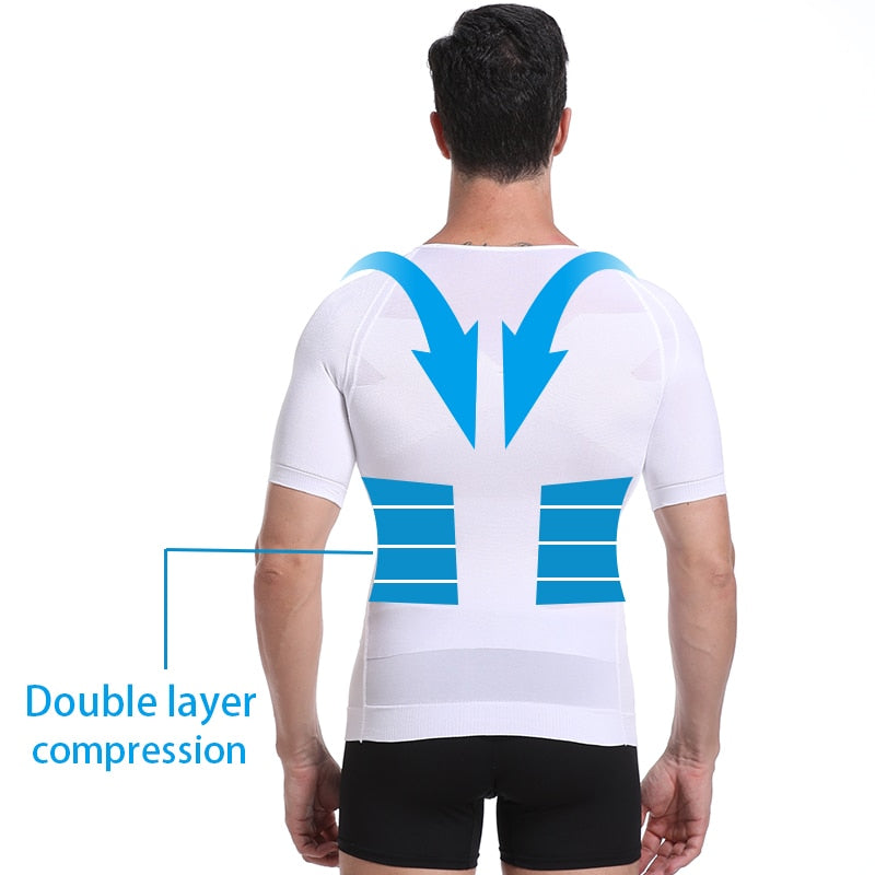 Classix Men Body Toning T-Shirt Slimming Body Shaper Corrective Posture Belly Control Compression Man Modeling Underwear Corset 0 DailyAlertDeals   