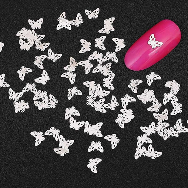 100Pcs/Lot Gold Metal Nail Decals Ultra-thin Flakes Nail Bling Rhinestone Cute 3D Nail Art Decorations Charm Nail Art Rivets 0 DailyAlertDeals 322  