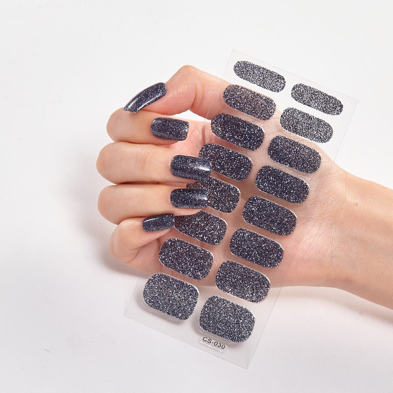 Manicure Decoracion Self Adhesive Foil Nail Art Stickers 2020 Fashion Nail Polish Pure Solid Color Nail Decoration Women Salon nail decal sticker DailyAlertDeals CS-30  