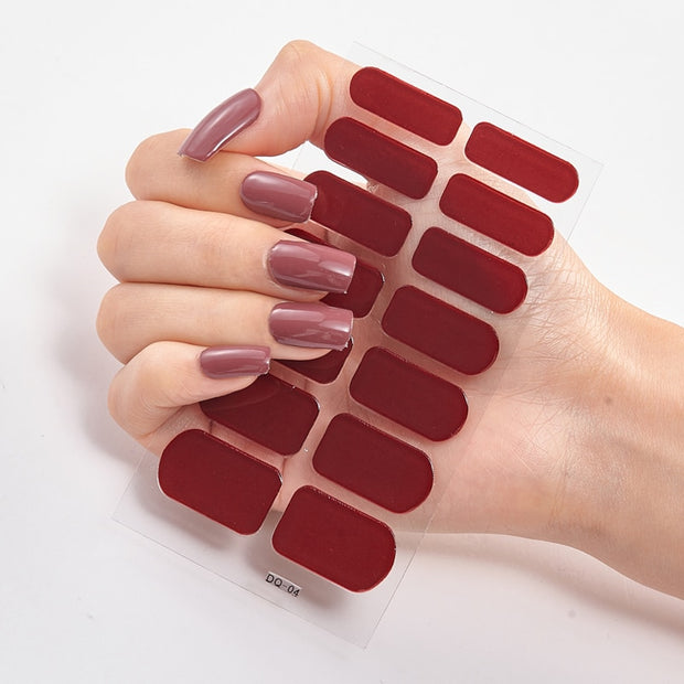Three Sorts 0f Nail Stickers Full Cover Nail Stickers Novidades Nail Strips Self Adhesive Nail Sticker Nails Sticker Designer Nail Stickers DailyAlertDeals DQ-04  