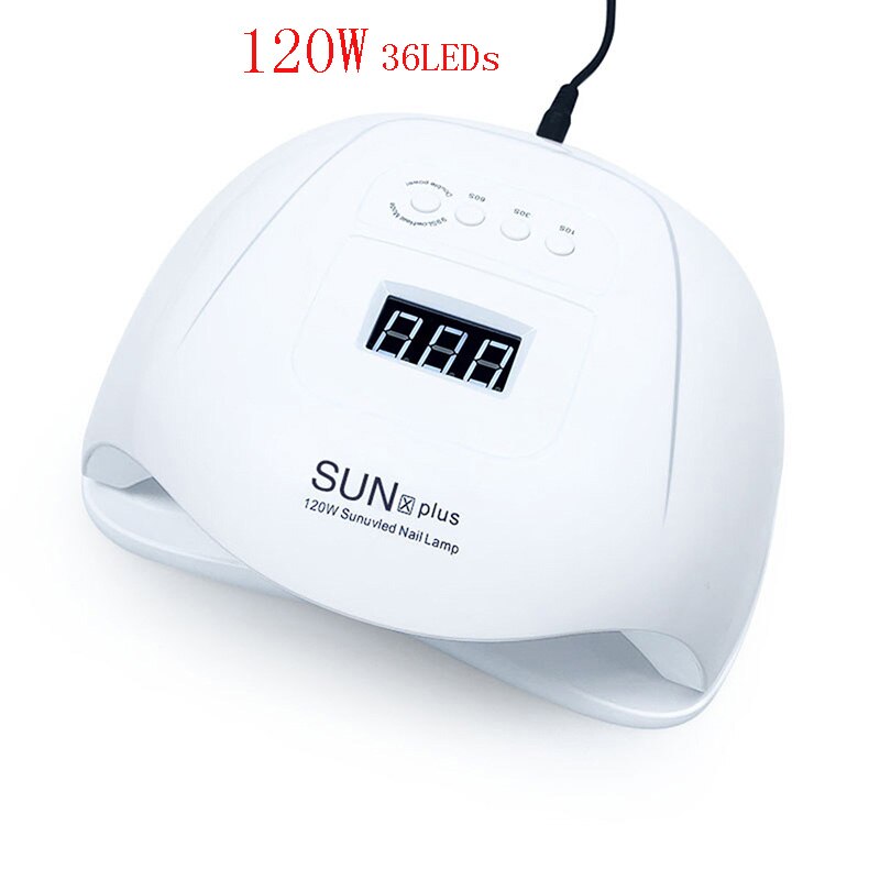 SUN X Plus UV LED Nail Lamp Electric Nail Dryer 36 LEDs Lamp Fast Drying All Nail Gel Polish Motion Sensor Manicure Nail Salon Electric Manicure Drill & Accessory DailyAlertDeals XPlus 36LED white  