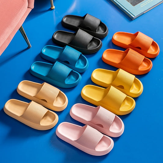 Women Thick Platform Cloud Slippers Summer Beach Eva Soft Sole Slide Sandals Leisure Men Ladies Indoor Bathroom Anti-slip Shoes  DailyAlertDeals   