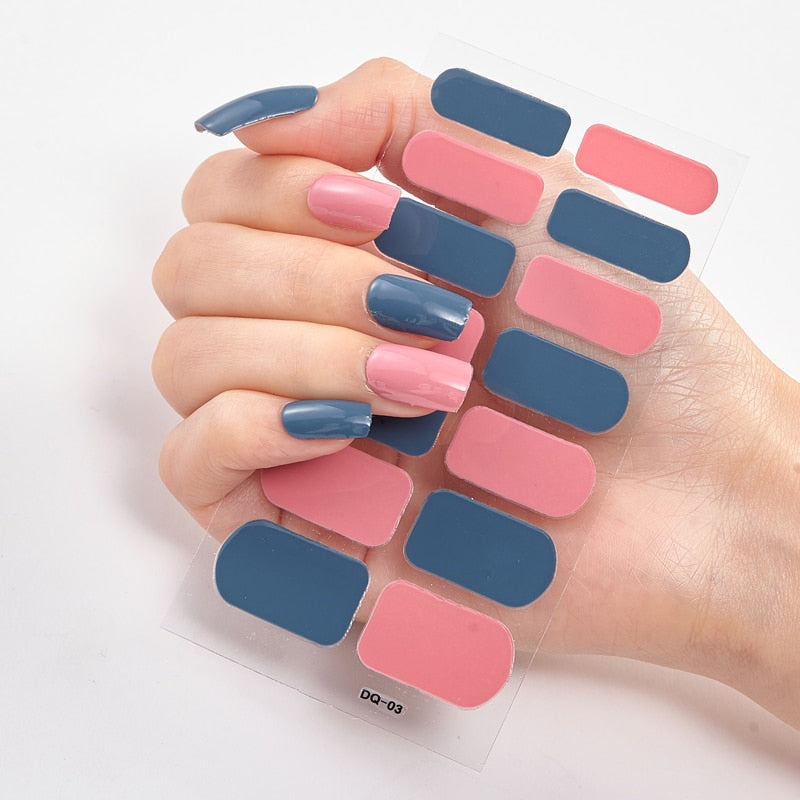 Three Sorts 0f Nail Stickers Full Cover Nail Stickers Novidades Nail Strips Self Adhesive Nail Sticker Nails Sticker Designer Nail Stickers DailyAlertDeals DQ-03  