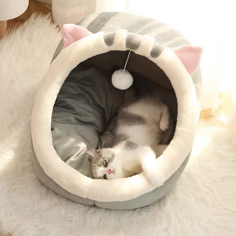 Sweet Cat Bed Warm Pet Basket Cozy Kitten Lounger Cushion 0 DailyAlertDeals   