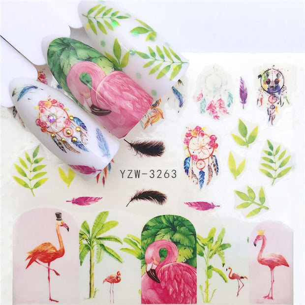 Nail Sticker Wolf Stickers Sliders For Nails Summer Full Nail Design Decorations Water Decals Animal Transfer Children's Slider nail art DailyAlertDeals YZW-3263  