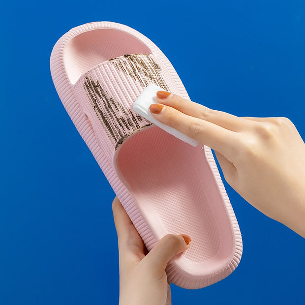 Women Thick Platform Cloud Slippers Summer Beach Soft Sole Slide Sandals Men Ladies Indoor Bathroom Anti-slip Home Slippers  DailyAlertDeals   