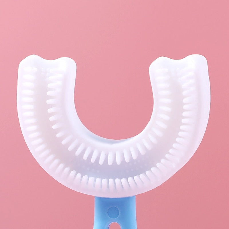Toothbrush Children 360 Degree U-shaped Child Toothbrush Teethers Brush Silicone Kids Teeth Oral Care Cleaning baby teether DailyAlertDeals   