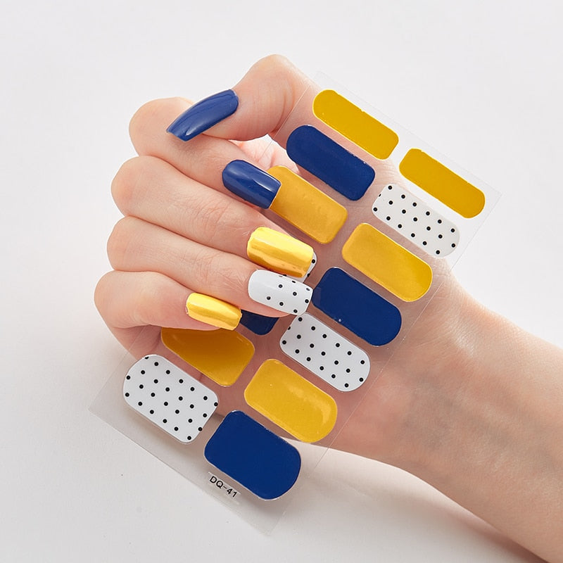 Three Sorts 0f Nail Stickers Full Cover Nail Stickers Novidades Nail Strips Self Adhesive Nail Sticker Nails Sticker Designer Nail Stickers DailyAlertDeals DQ-41  