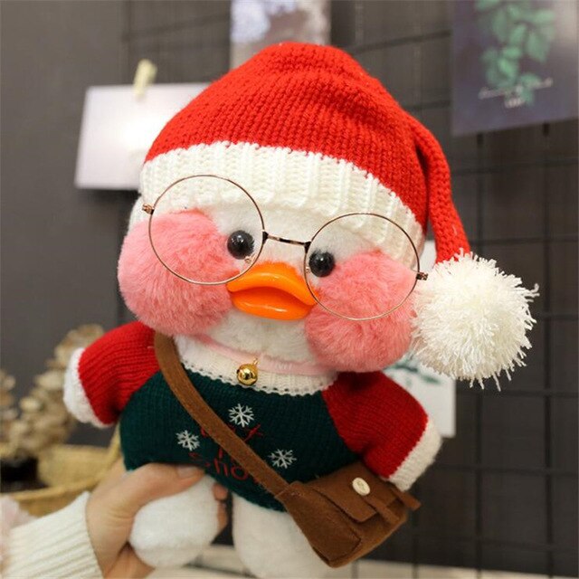 Kawaii Cartoon LaLafanfan 30cm Cafe Duck Plush Toy Stuffed Soft Kawaii Duck Doll Animal Pillow Birthday Gift for Kids Children 0 DailyAlertDeals 14  