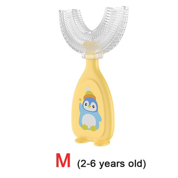 Baby toothbrush children&#39;s teeth oral care cleaning brush soft Silicone teethers baby toothbrush new born baby items 2-12Y 0 DailyAlertDeals yellow M  