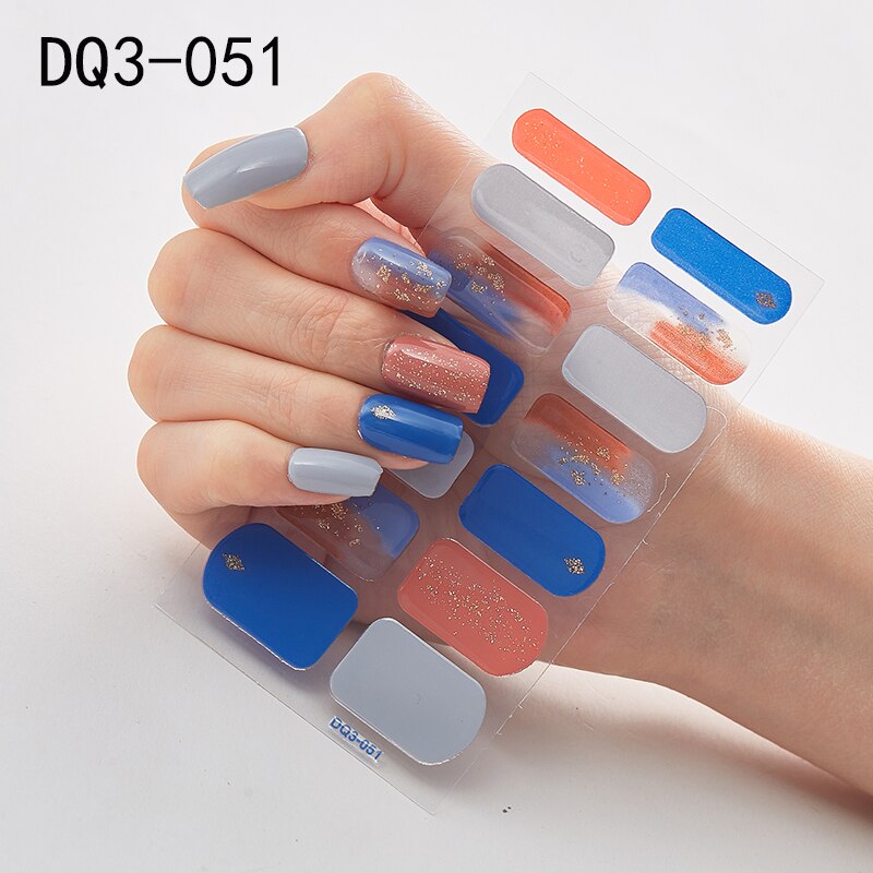 Lamemoria 1pc 3D Nail Slider Beauty Nail Stickers Shining Wave Line Decals Adhesive Manicure Tips Salon Nail Art Decorations nail decal stickers DailyAlertDeals DQ3-51  