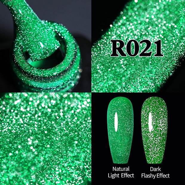 UR SUGAR Sparkling Gel Nail Polish Reflective Glitter Nail Gel Semi Permanent Nail Art Varnish For Manicures Need Base Top Coat 0 DailyAlertDeals Flashy Fluorescent21  