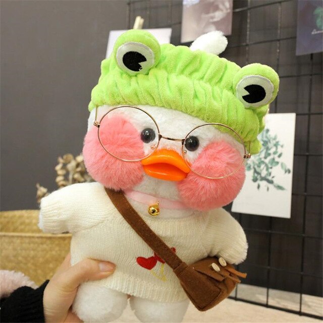 Kawaii Cartoon LaLafanfan 30cm Cafe Duck Plush Toy Stuffed Soft Kawaii Duck Doll Animal Pillow Birthday Gift for Kids Children 0 DailyAlertDeals 25  