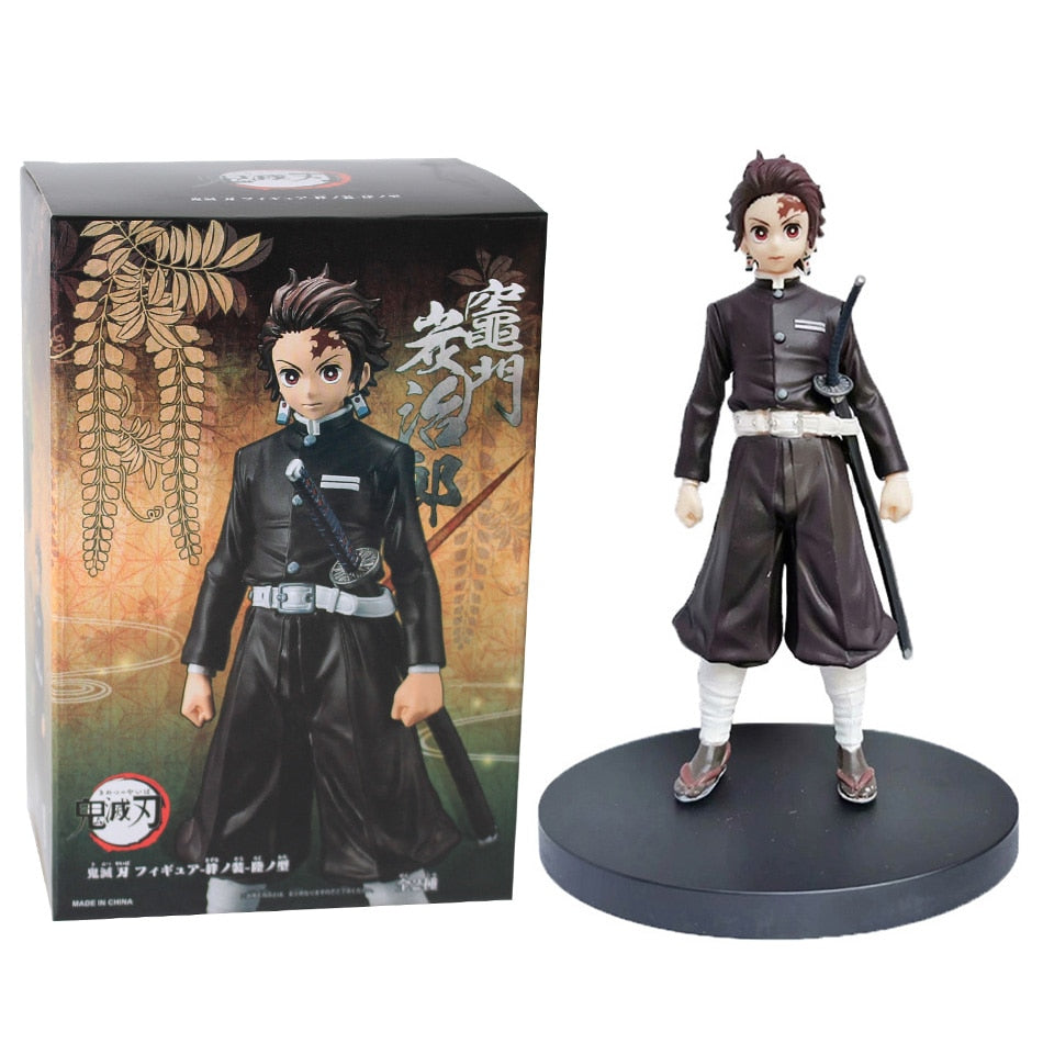 Anime Demon Slayer Figure Kamado Tanjirou Nezuko Action Figures PVC Model Toys Zenitsu Figurine Inosuke Kimetsu No Yaiba Figura Demon Slayer Figure DailyAlertDeals Tanjirou With box 1  
