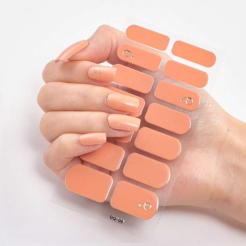 Three Sorts 0f Nail Stickers Full Cover Nail Stickers Novidades Nail Strips Self Adhesive Nail Sticker Nails Sticker Designer Nail Stickers DailyAlertDeals DQ-08  