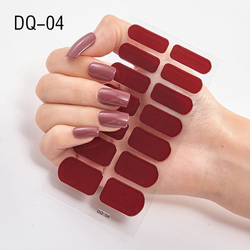Lamemoria 1pc 3D Nail Slider Beauty Nail Stickers Shining Wave Line Decals Adhesive Manicure Tips Salon Nail Art Decorations nail decal stickers DailyAlertDeals DQ04  