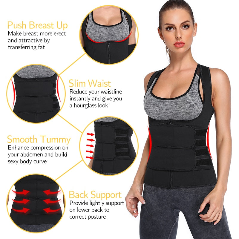 Women Waist Trainer Vest Corset Sauna Sweat Workout Corset Tops Slimming Body Shaper Tops Weight Loss Shapewear Women Waist Trainer DailyAlertDeals   