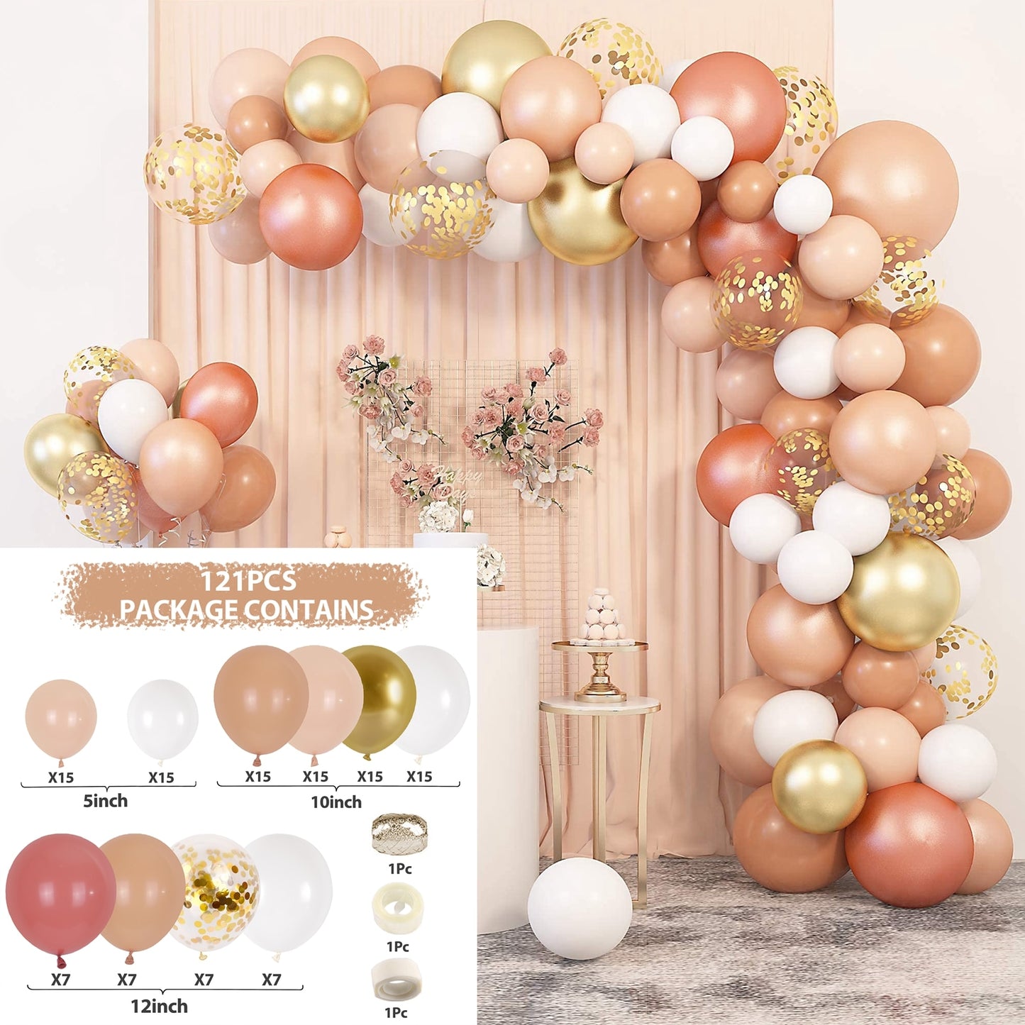 Pink Balloon Garland Arch Kit Birthday Party Decorations Kids Birthday Foil White Gold Balloon Wedding Decor Baby Shower Globos Balloons Set for Birthday Parties DailyAlertDeals 34 AS SHOWN 