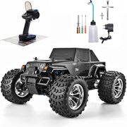 HSP RC Car 1:10 Scale Two Speed Off Road Monster Truck Nitro Gas Power 4wd Remote Control Car High Speed Hobby Racing RC Vehicle RC Car Toys for children DailyAlertDeals Black China 