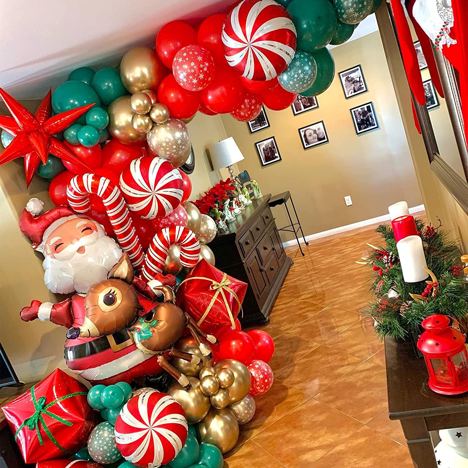 Christmas Balloon Arch Green Gold Red Box Candy Balloons Garland Cone Explosion Star Foil Balloons New Year Christma Party Decor Christmas Balloons DailyAlertDeals   