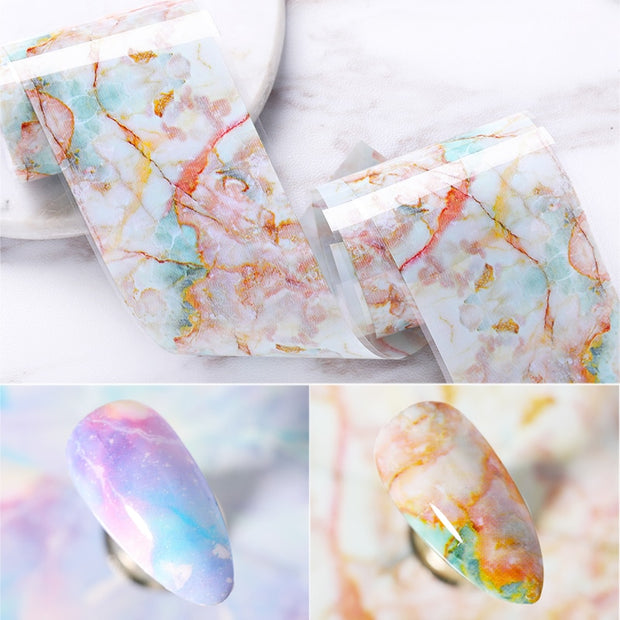 Nail Foils Marble Series Nail Transfer Foils Decorations DIY idea nail Art Transfer Sticker Decals Nail Accessories Nail Sticker DailyAlertDeals   