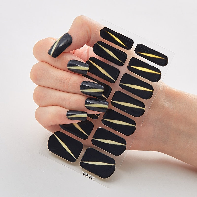 Three Sorts 0f Nail Stickers Full Cover Nail Stickers Novidades Nail Strips Self Adhesive Nail Sticker Nails Sticker Designer Nail Stickers DailyAlertDeals DQ-52  