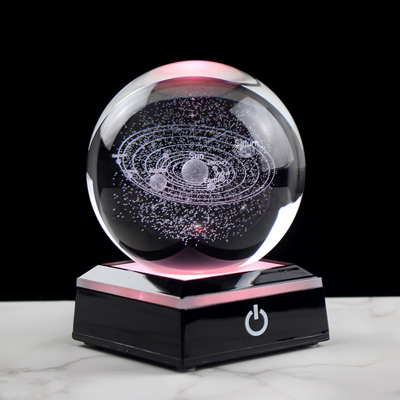 Newfashioned 3D Crystsal Solar System Ball Laser Engraved Planets Glass Sphere Cosmic Model Globe Home Decoration Astronomy Gift 0 DailyAlertDeals   
