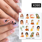 Harunouta Geometric Color Block Line Leaf Flower Water Decal Sticker Spring Simple DIY Slider For Manicuring Nail Art Watermarks 0 DailyAlertDeals X095  