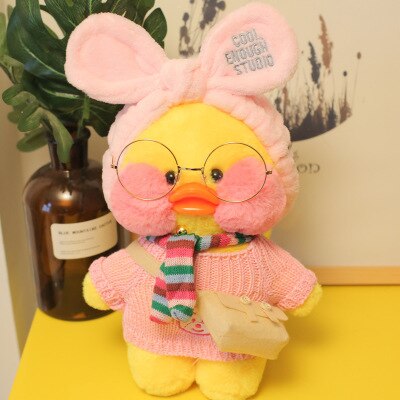 30cm Kawaii Plush LaLafanfan Cafe Duck Anime Toy Stuffed Soft Kawaii Duck Doll Animal Pillow Birthday Gift for Kids Children doll for girls DailyAlertDeals tiaowen weijin-y  
