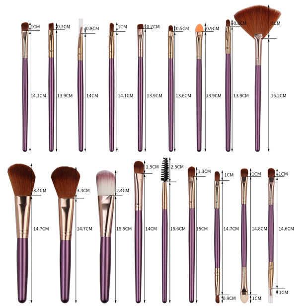 MAANGE 6/15/18/20Pcs Makeup Brushes Tool Set Cosmetic Powder Eye Shadow Foundation Blush Blending Beauty Make Up Brush Maquiagem  DailyAlertDeals   