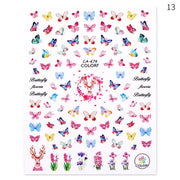 Nail Blue Butterfly Stickers Flowers Leaves Self Adhesive Decals 3D Transfer Sliders Wraps Manicure Foils DIY Decorations Tips 0 DailyAlertDeals 39  