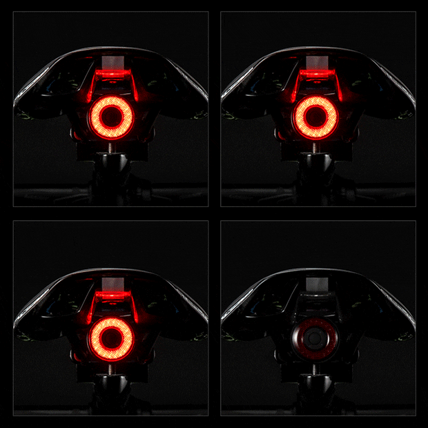 ROCKBROS Bicycle Smart Auto Brake Sensing Light IPx6 Waterproof LED Charging Cycling Taillight Bike Rear Light Accessories Q5 0 DailyAlertDeals   