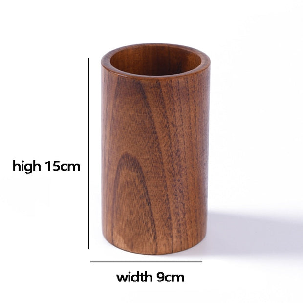 7pcs/set Teak Natural Wood Tableware Spoon Ladle Turner Rice Colander Soup Skimmer Cooking Spoon Scoop Kitchen Reusable Tool Kit 0 DailyAlertDeals Chopstick holder  