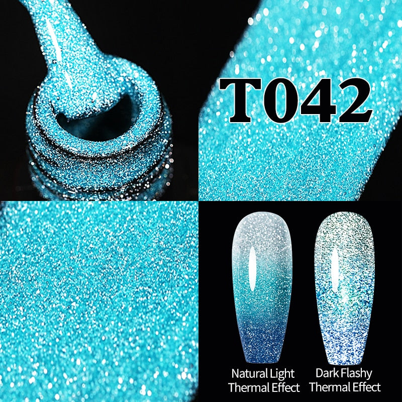 UR SUGAR Sparkling Gel Nail Polish Reflective Glitter Nail Gel Semi Permanent Nail Art Varnish For Manicures Need Base Top Coat 0 DailyAlertDeals Reflective Thermal42  