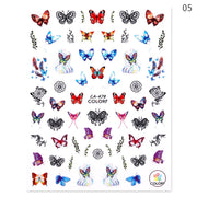 Nail Blue Butterfly Stickers Flowers Leaves Self Adhesive Decals 3D Transfer Sliders Wraps Manicure Foils DIY Decorations Tips 0 DailyAlertDeals 31  
