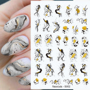 Harunouta Marble Blooming 3D Nail Sticker Decals Flower Leaves Transfer Water Sliders Abstract Geometric Lines Nail Watermark 0 DailyAlertDeals   