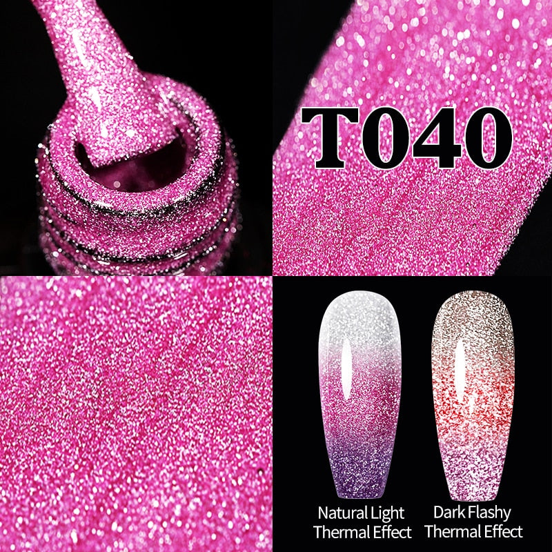 UR SUGAR Sparkling Gel Nail Polish Reflective Glitter Nail Gel Semi Permanent Nail Art Varnish For Manicures Need Base Top Coat 0 DailyAlertDeals Reflective Thermal40  
