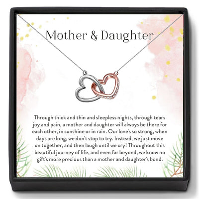 Mother Daughter Love Double Heart-shaped Connected Hollow Chain Necklace for Christmas GiftLight Luxury Female Clavicle Chain 0 DailyAlertDeals   
